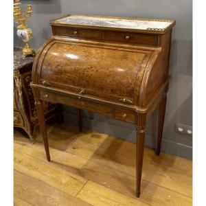 Haentges Freres- Louis XVI Style Cylinder Desk Based On A Model By Saunier. Early 20th Century