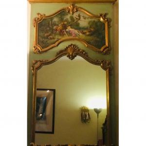  Trumeau Peint De Style Louis XV