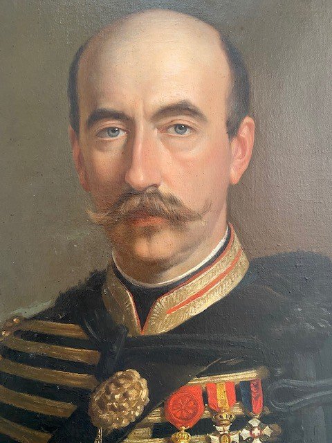 Lot 313 - Portrait Du Baron Fernand De Lagny Signé Emile Roumens - XIX ème -photo-2