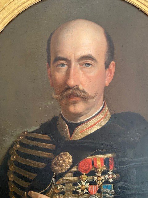 Lot 313 - Portrait Du Baron Fernand De Lagny Signé Emile Roumens - XIX ème -photo-2