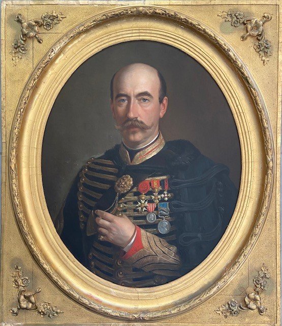 Lot 313 - Portrait Du Baron Fernand De Lagny Signé Emile Roumens - XIX ème 