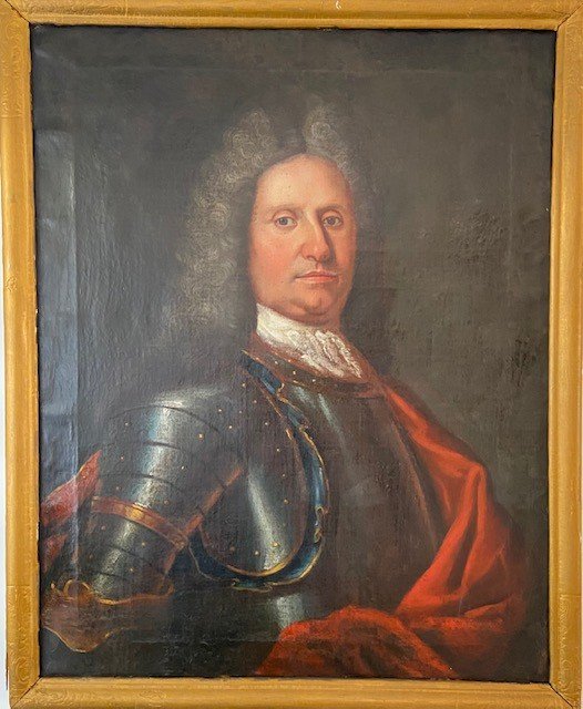 Portrait Of A Man In Armor 18th Century