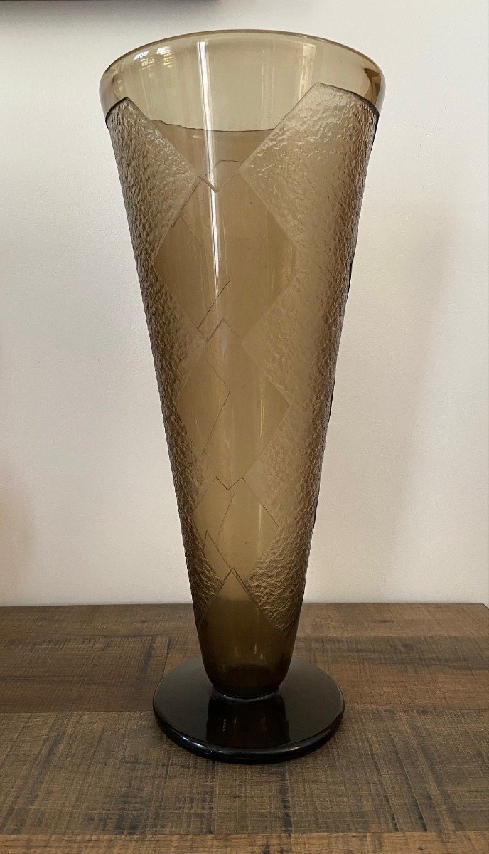 Large Schneider Art Deco Vase, Circa 1930