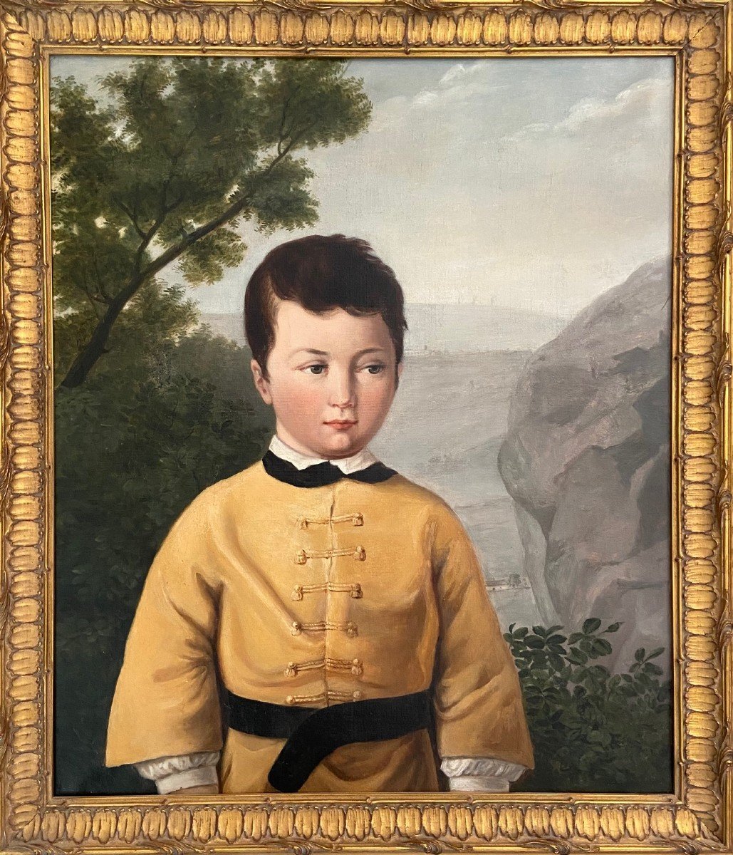 Portrait De Yvan De Villeperdrix, Huile Sur Toile Milieu XIXème-photo-2