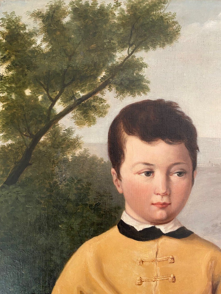 Portrait De Yvan De Villeperdrix, Huile Sur Toile Milieu XIXème-photo-4