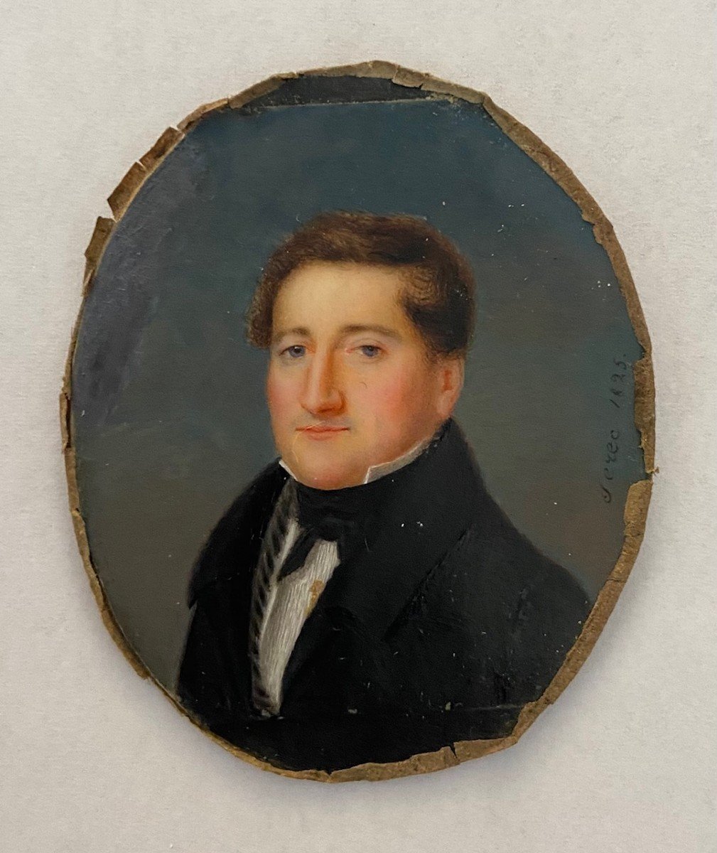 Serec Juliette, Miniature Sur Ivoire, Portrait d'Homme-photo-2
