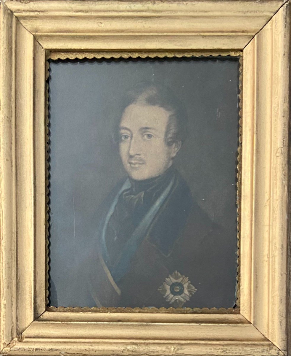 Portrait Du Prince Albert De Saxe-cobourg-gotha, Dessin Gouaché Du XIXème Siècle