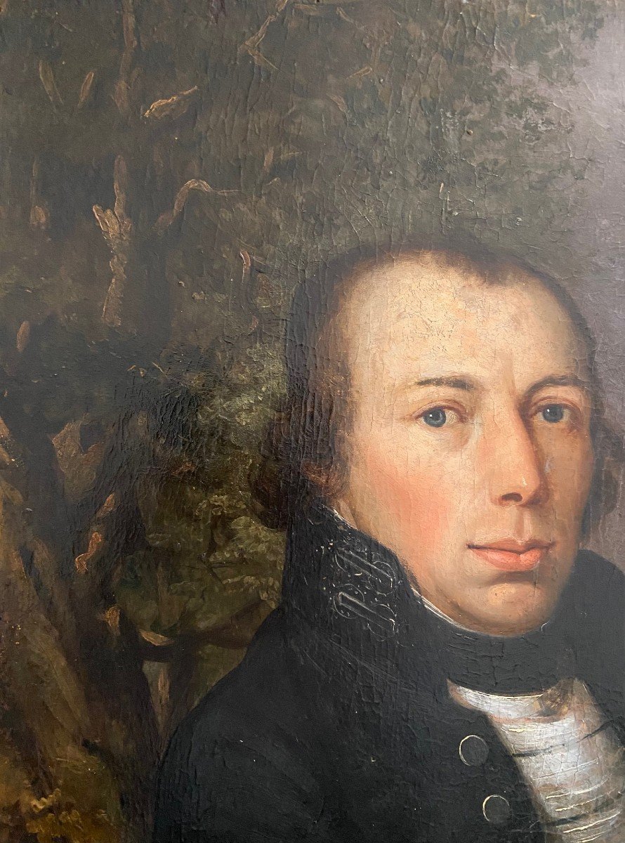 Portrait Of Herr Präminenn, Empire Period, Swiss School Dated 1810-photo-1