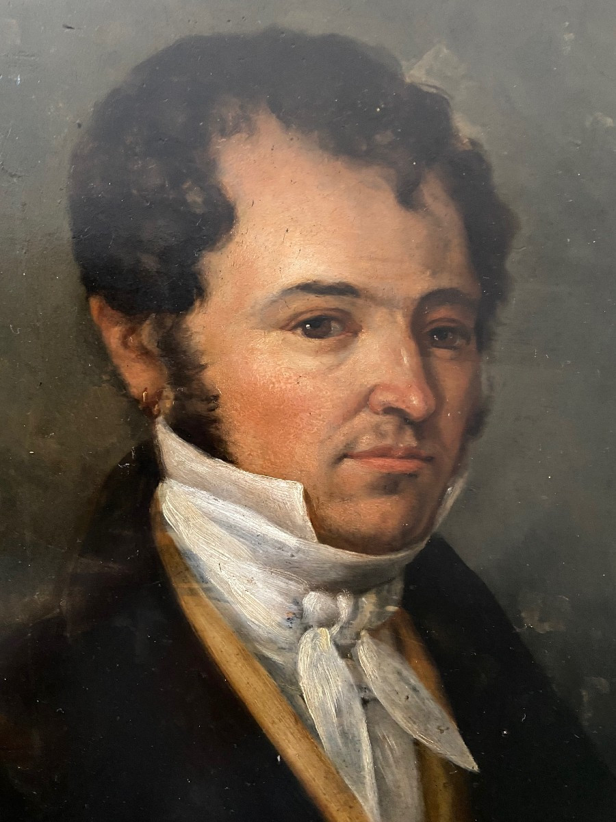 Portrait Of Napoleon-louis Bonaparte, 19th Century Oil On Panel-photo-3