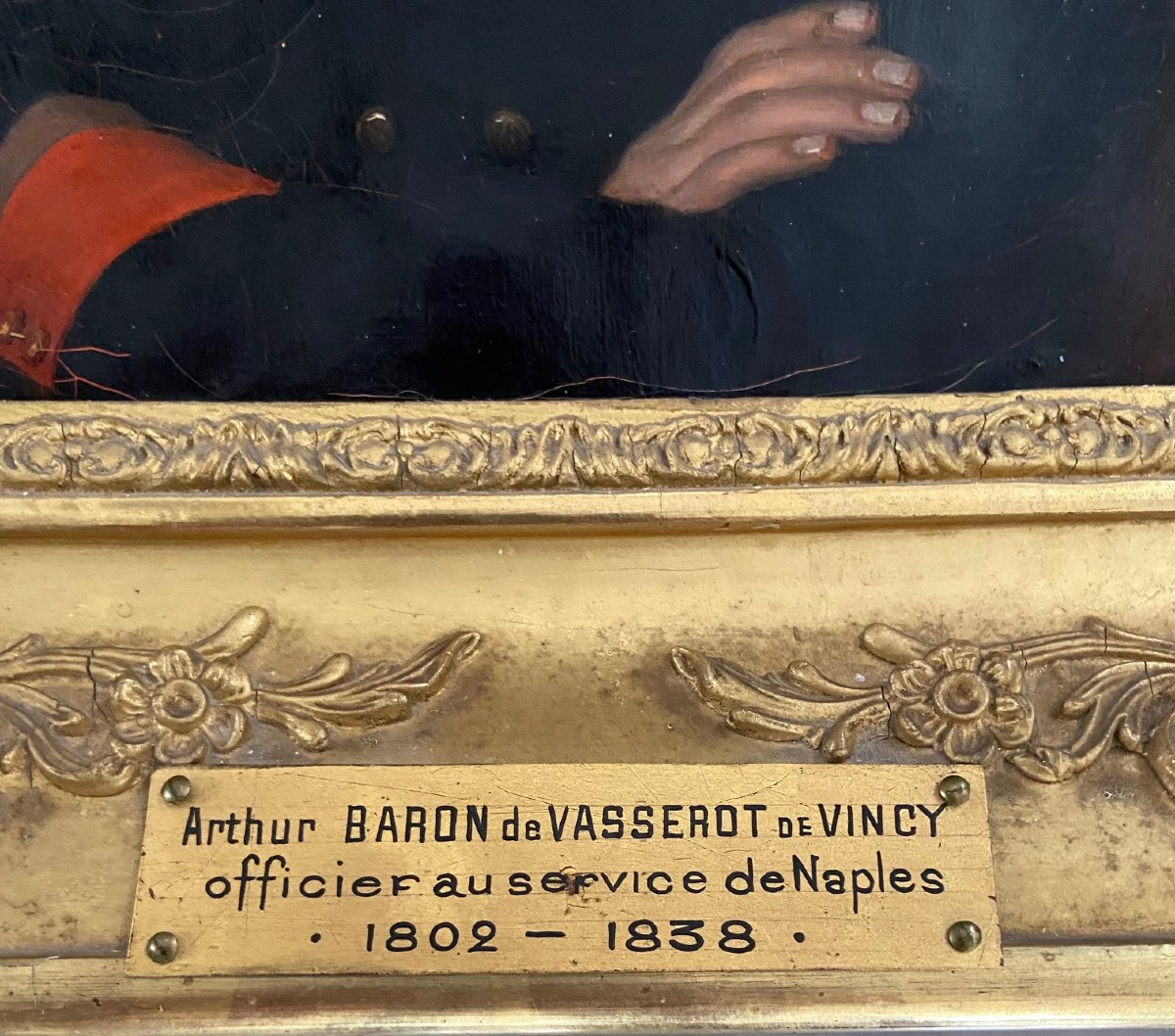 Portrait Of Baron Arthur De Vasserot De Vincy, Officer, 19th Century Oil On Canvas-photo-3