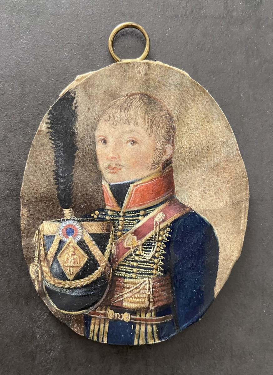 Miniature Officier Hussard 1er empire vers 1809-photo-2