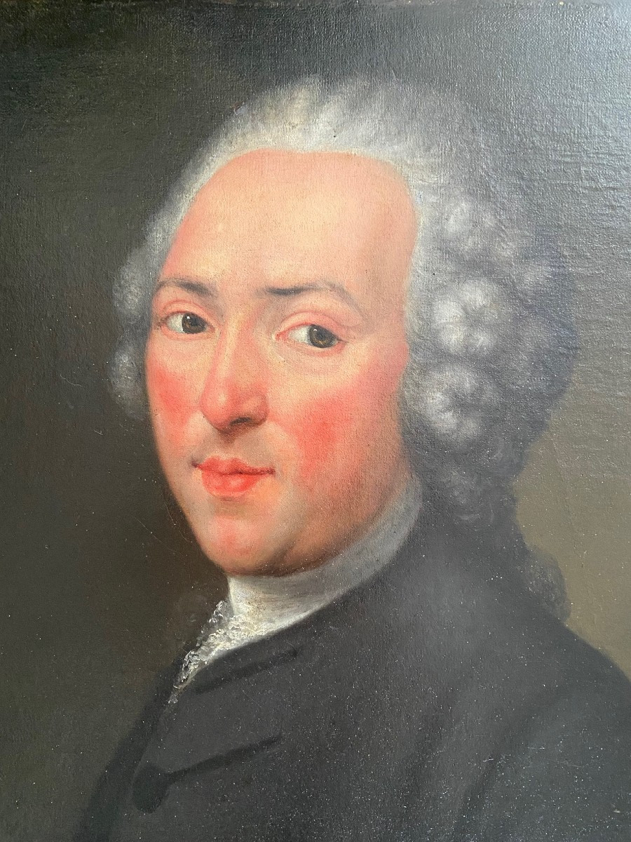 Portrait Of A Man Of Quality, 18th Century, Oil On Canvas-photo-2