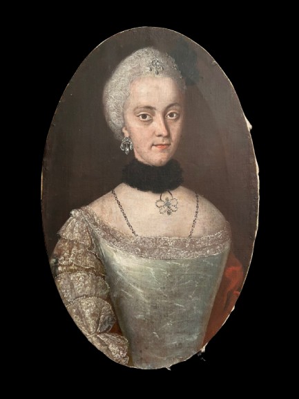 Portrait Of Sophie Caroline V., 18th Century, Oil On Canvas-photo-2
