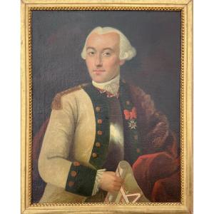 LOT 285 - Portrait d'Officier d'Infanterie Vers 1767, époque Louis XV, école Française