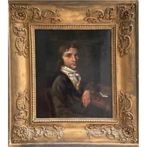 Portrait d'Homme époque Empire, Huile Sur Toile