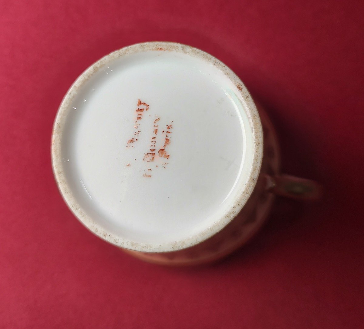 Manufacture De Dagoty - Jasmine Cup And Its Saucer Decorated With Two Cupids - Empire Period-photo-5