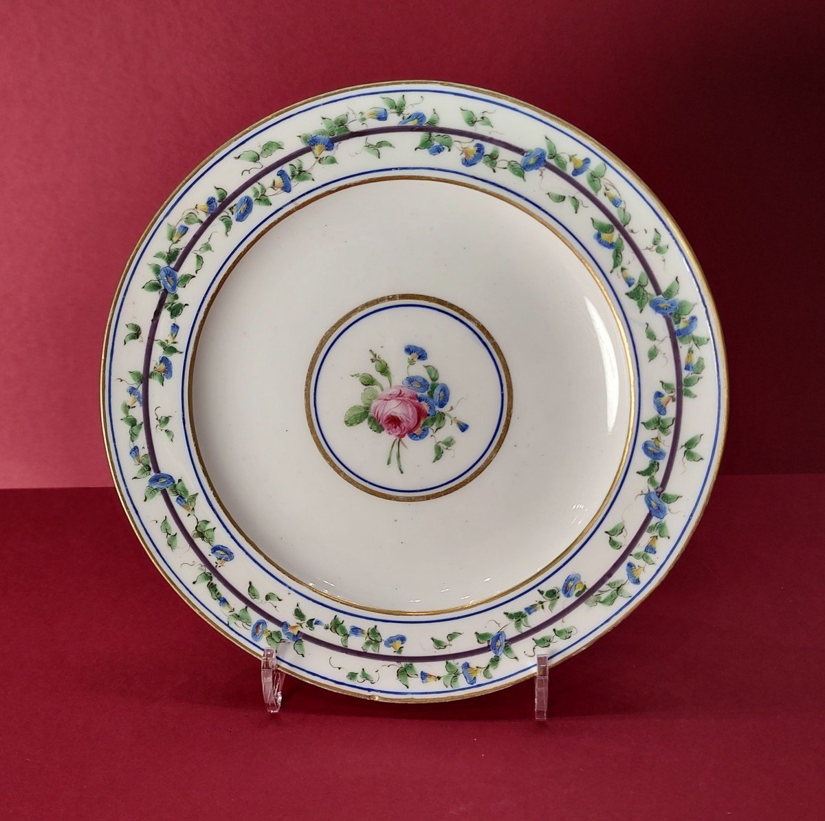 Sevres -  XVIIIe Siècle - Assiette à Fruits - Marque De Peintre Mlle Chappuis  Vers 1793 - 1795