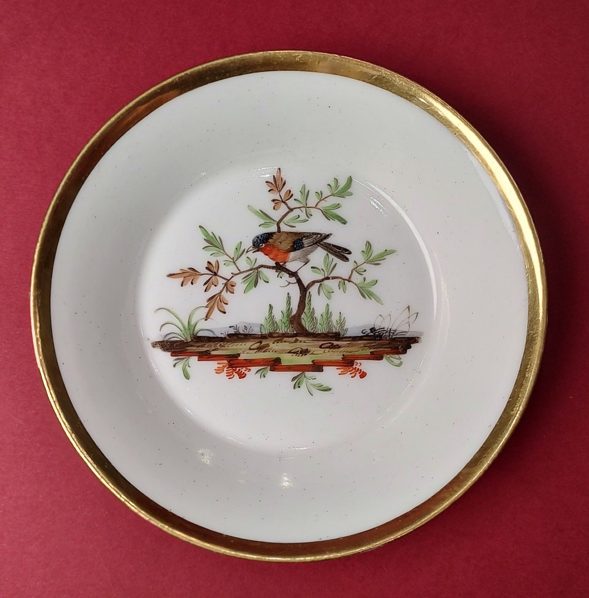 Orléans - Circa 1800 - Cup And Saucer With Polychrome Decor Of Birds. Marked.-photo-3
