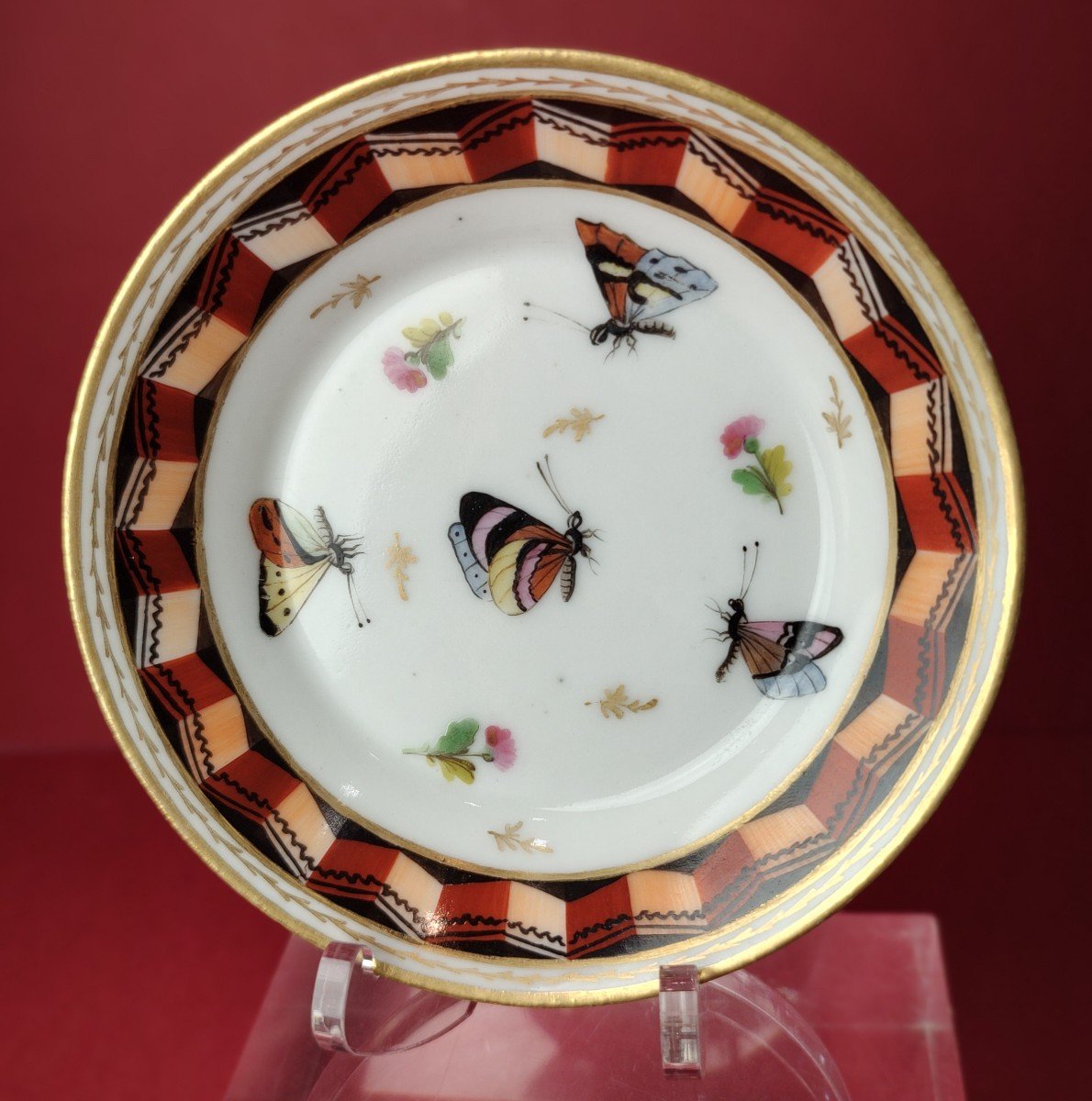 Clignancourt - Manufacture De Moitte - Eighteenth Century - Cup Decorated With Butterflies.-photo-2