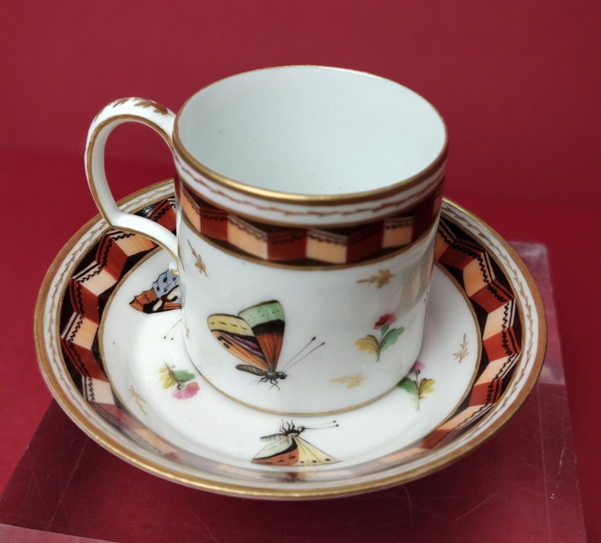 Clignancourt - Manufacture De Moitte - Eighteenth Century - Cup Decorated With Butterflies.