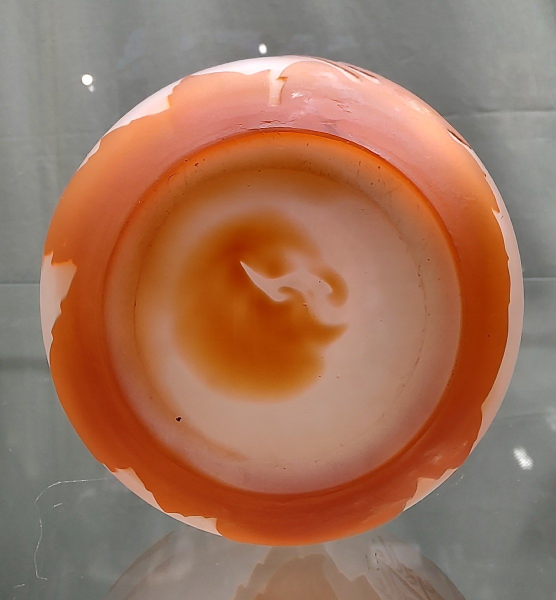 Eablissements Gallé 1904/1936 - Vase Decorated With Orange Bindweeds On A White Background.-photo-5