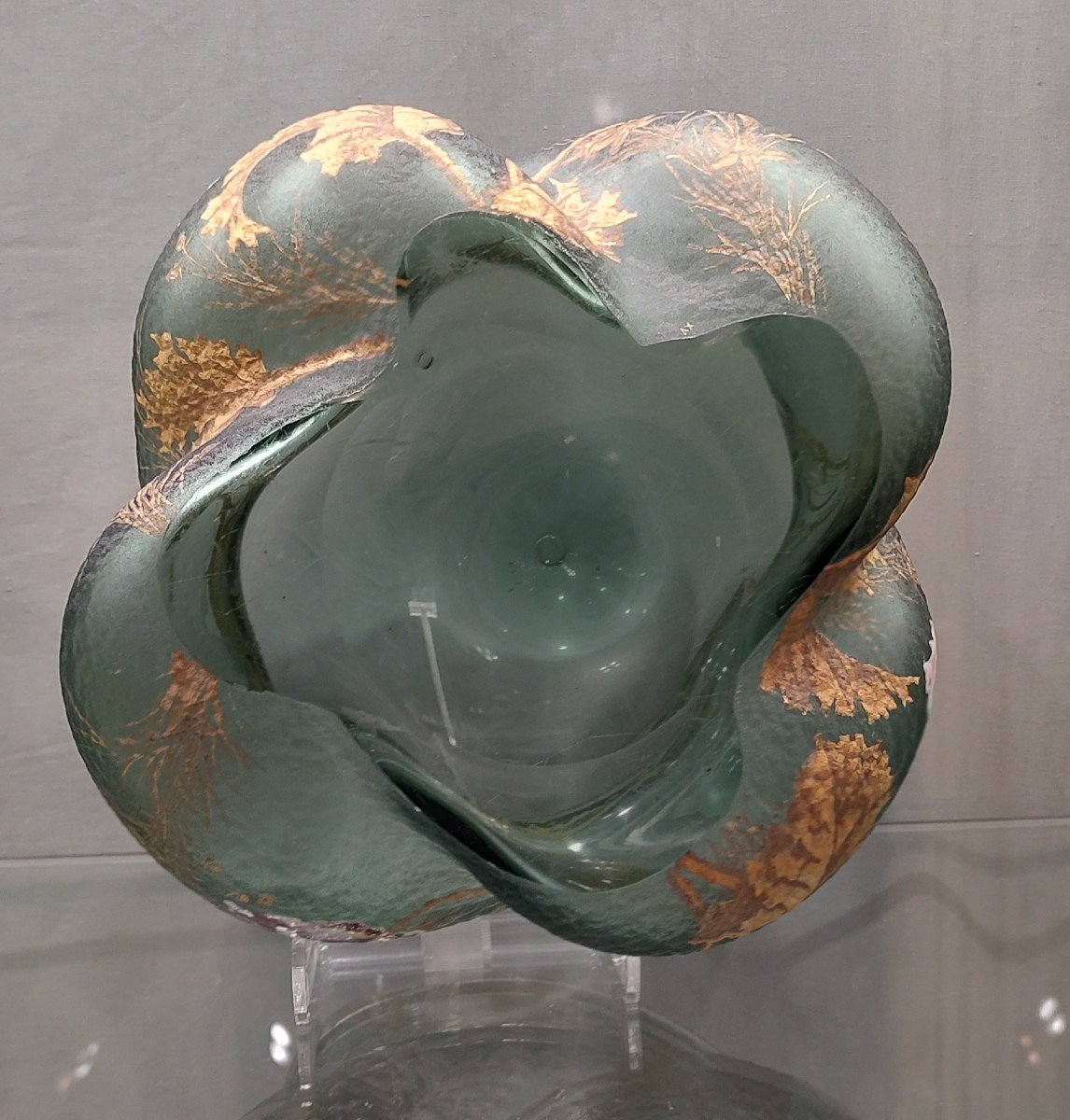 Legras (1839-1916)-verrerie De Montjoye- Importante Coupe De Forme Lobée Et Spiralée.-photo-6