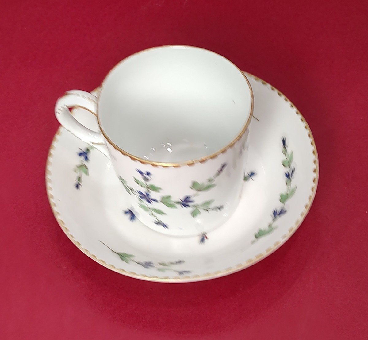 Manufacture De Locré - XVIIIe Siècle - Grande Tasse à Chocolat Et Sa Soucoupe.-photo-3