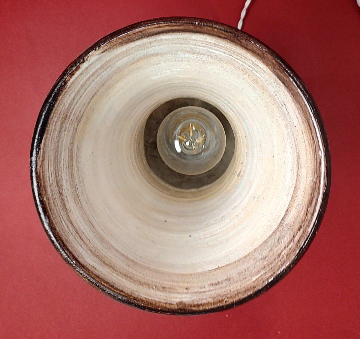 Edouard Cazaux (1889/1974) - Large Vase Mounted As A Lamp With Rotating Decoration Of Women And Children-photo-7