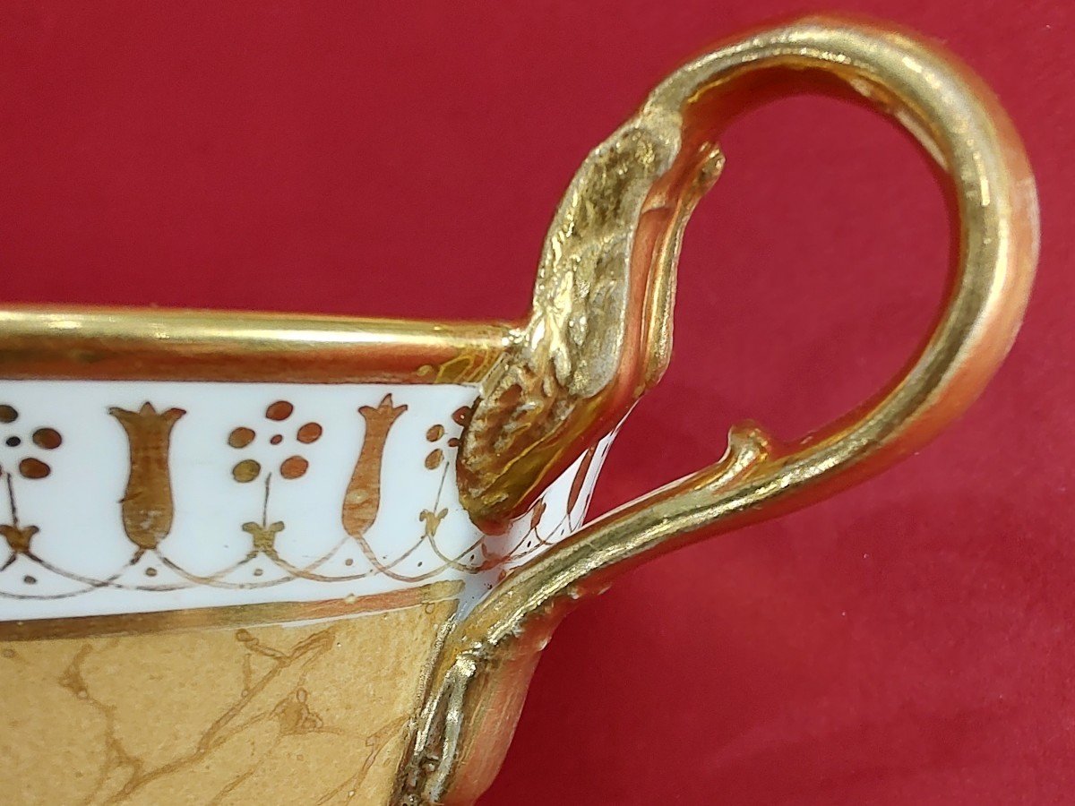 Manufacture De Dagoty - 1st Empire Period - Cup With Sepia Camaïeu Decoration.-photo-3