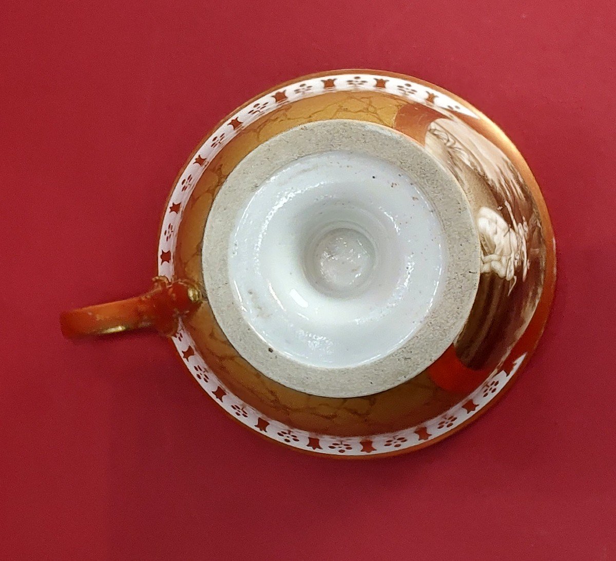 Manufacture De Dagoty - 1st Empire Period - Cup With Sepia Camaïeu Decoration.-photo-6