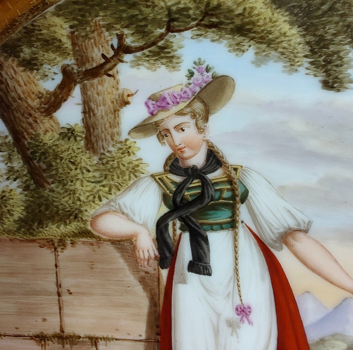 Manufacture De Nast - Paris - Empire Period - Plate With A Shepherdess Decor.-photo-4