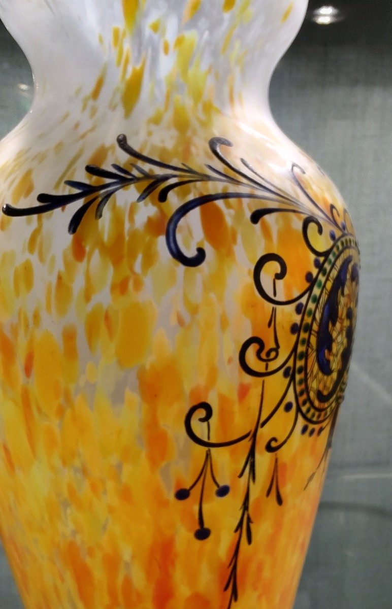 Legras - Saint Denis - Early 20th Century - Large Vase From The Printania Series -photo-2
