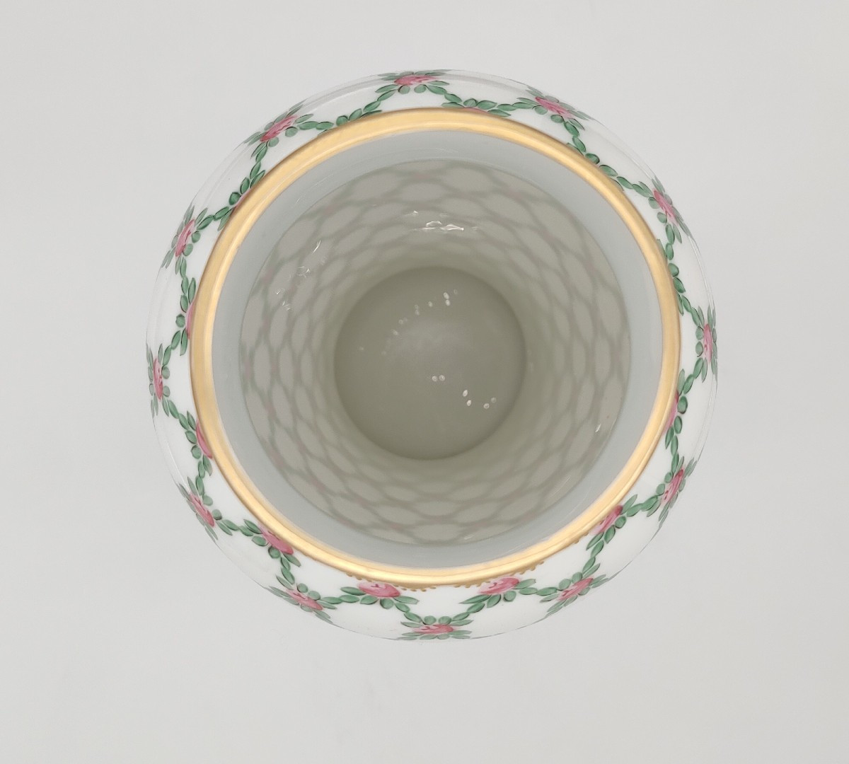 François Théodore LEGRAS  - Paire de vases signés à décor de quadrillage Pompadour-photo-5
