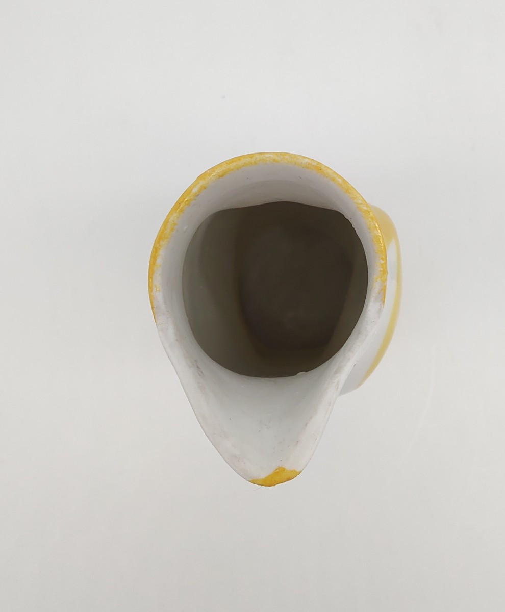 Edouard Marcel Sandoz (1881-1971) And Haviland - Yellow And White Cat-shaped Bottle -photo-5