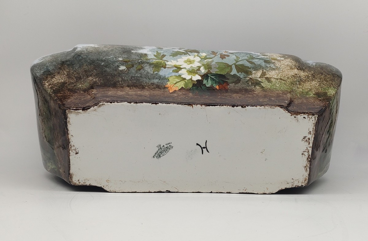 Creil And Montereau (between 1888/1920) - Planter Painted In The Japanese Style.-photo-7