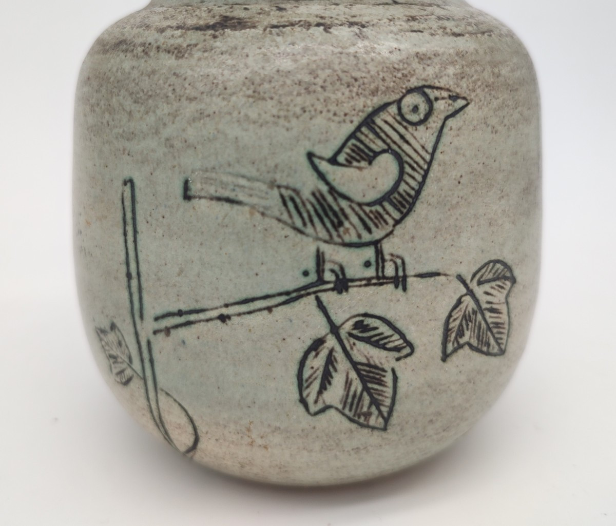Jacques Blin (1920-1996) - Vase à décor d'oiseau-photo-2