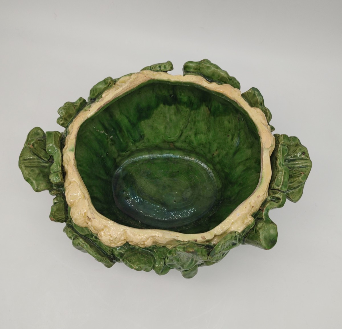 Terrine trompe l'oeil à décor de choux-fleur.-photo-5