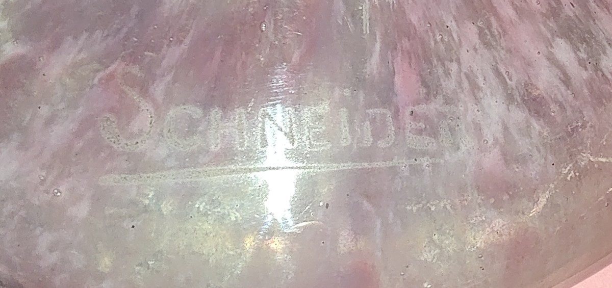 Charles Schneider (1881-1953) - Large Vase With Powdered Decoration Of Blues, Yellows And Pinks.-photo-3