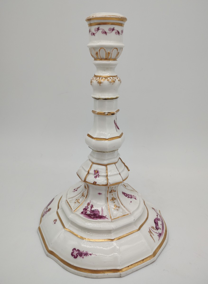 Meissen Manufactory - Circa 1740 - Torch With So-called "falbetière" Decoration -photo-3