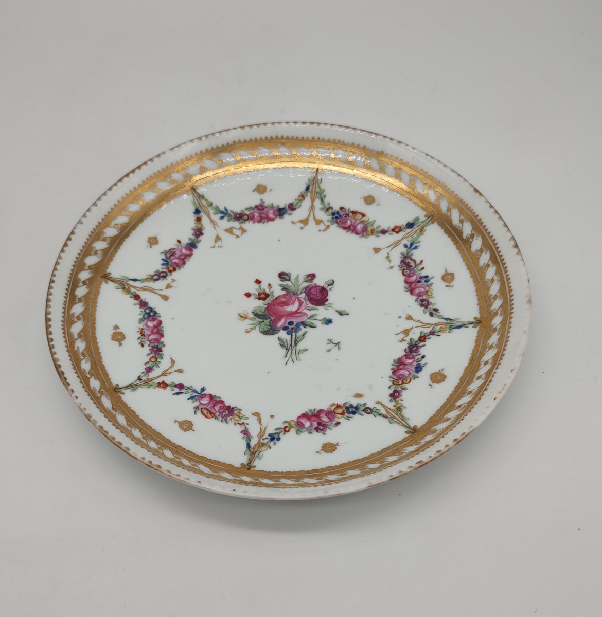 Manufacture à La Reine - 18th Century - Covered Bouillon Bowl And Its Stand.-photo-4