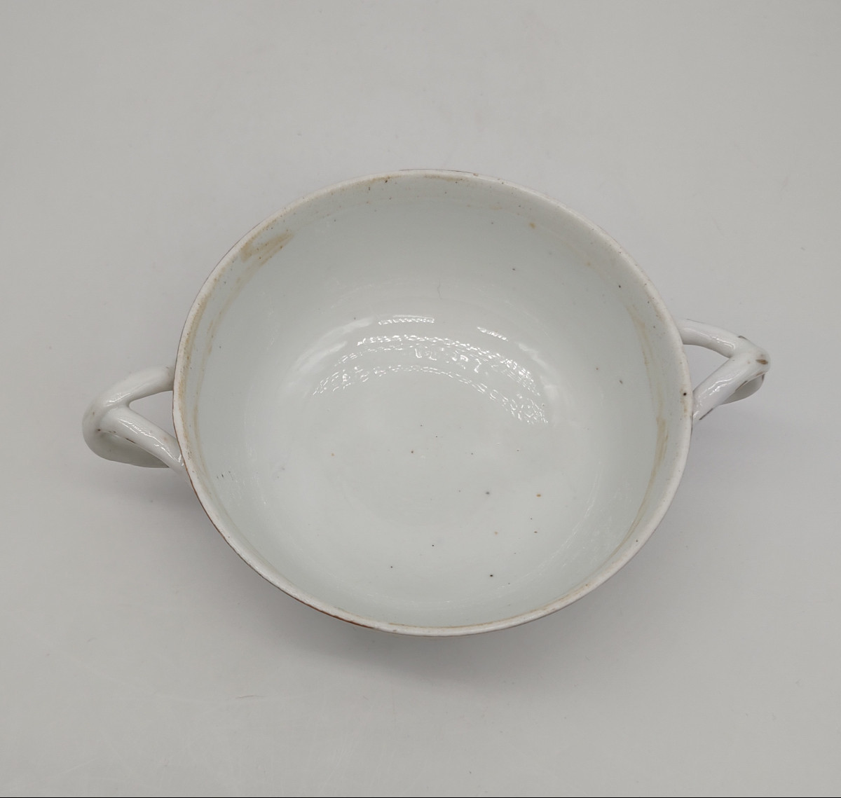 Manufacture à La Reine - 18th Century - Covered Bouillon Bowl And Its Stand.-photo-5