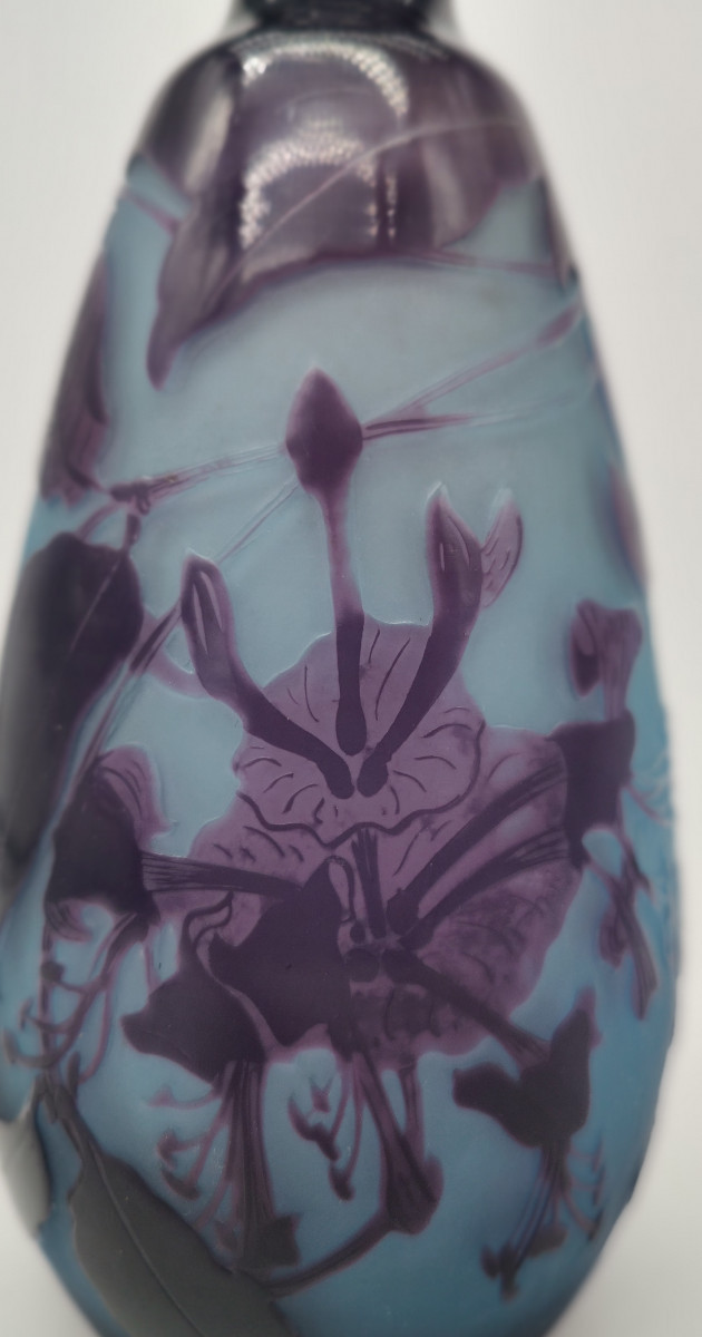 Paul Nicolas Dit d'Argental (1875-1952) - Vase With Orchid Decoration.-photo-2