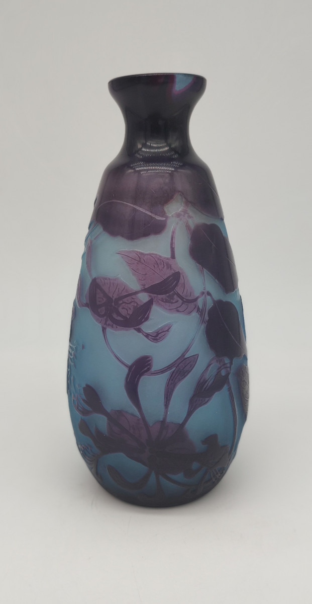 Paul Nicolas Dit d'Argental (1875-1952) - Vase With Orchid Decoration.-photo-4