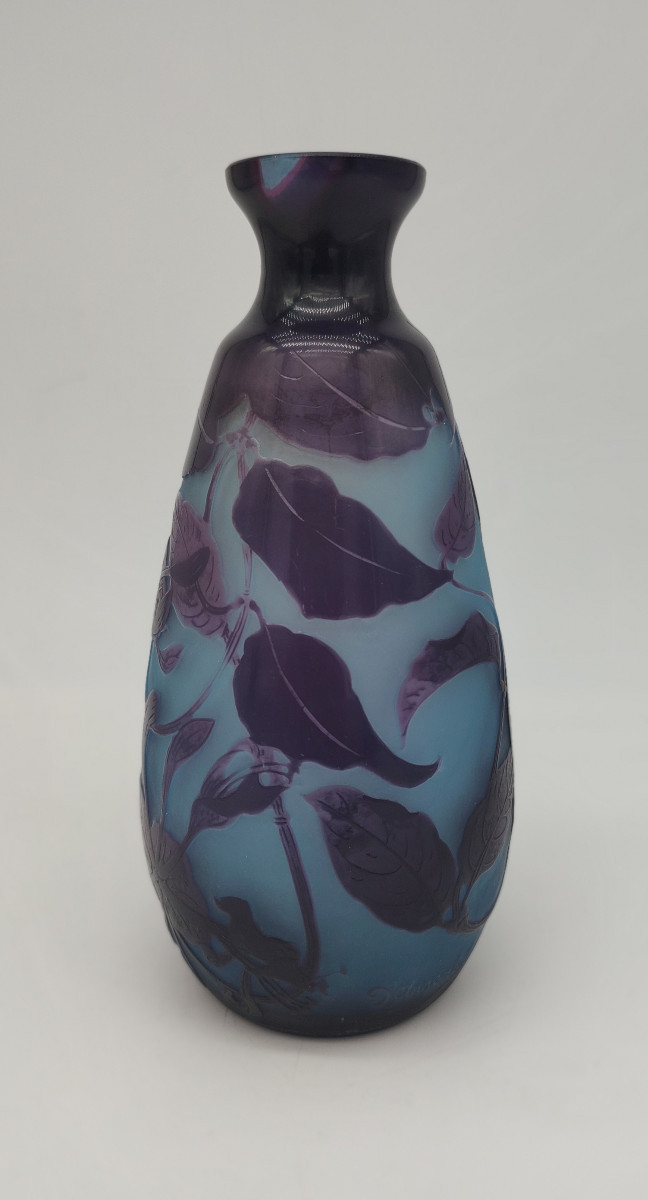 Paul Nicolas Dit d'Argental (1875-1952) - Vase With Orchid Decoration.-photo-1