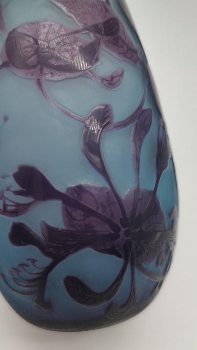 Paul Nicolas Dit d'Argental (1875-1952) - Vase With Orchid Decoration.-photo-5
