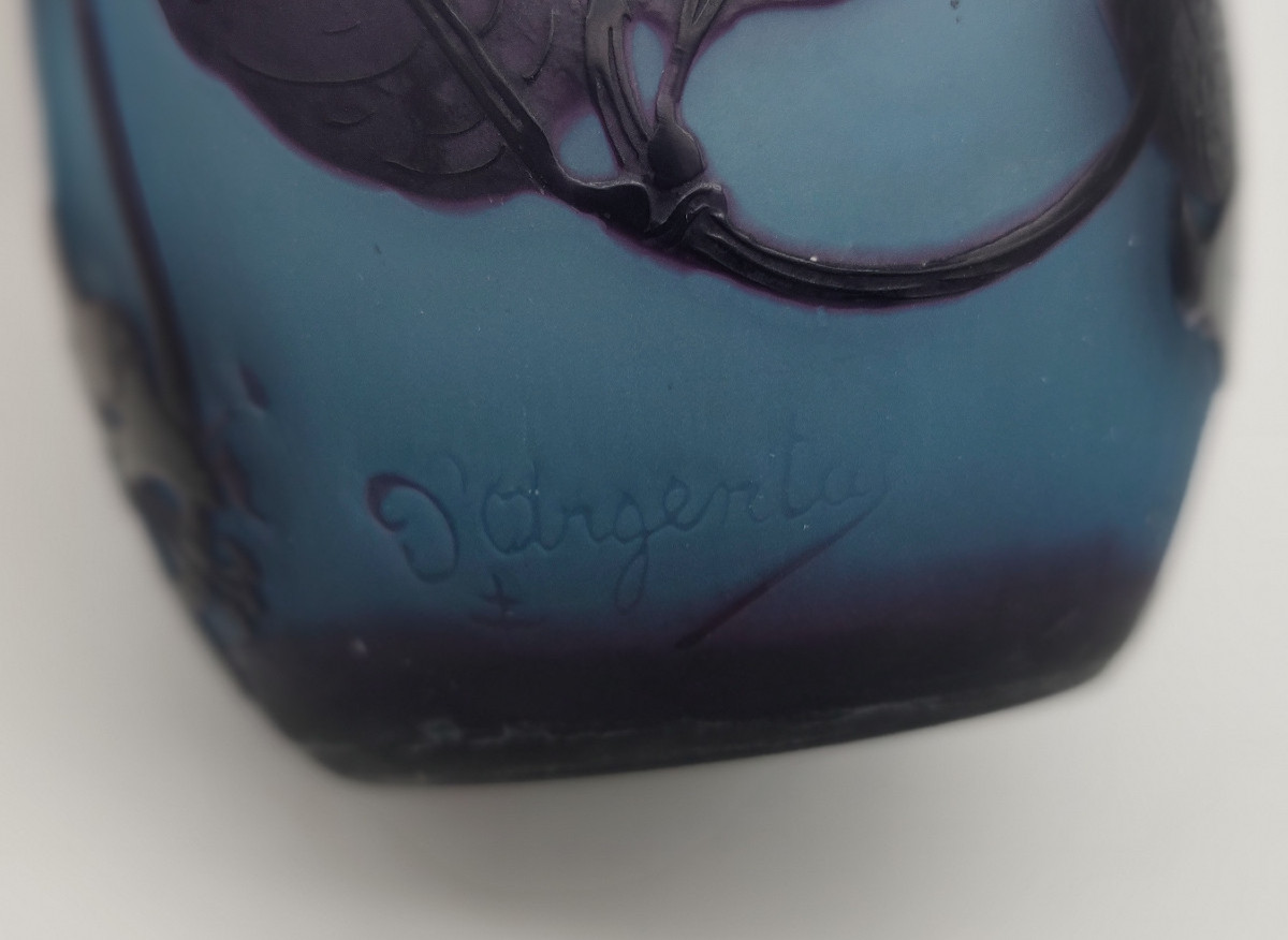 Paul Nicolas Dit d'Argental (1875-1952) - Vase With Orchid Decoration.-photo-6