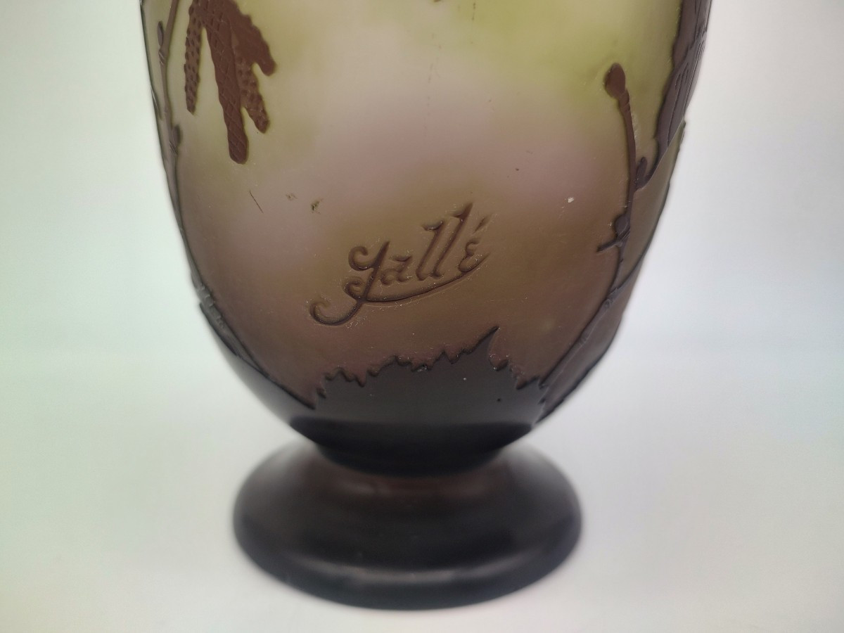Établissements Gallé - Vase à décor de Noisetier-photo-4