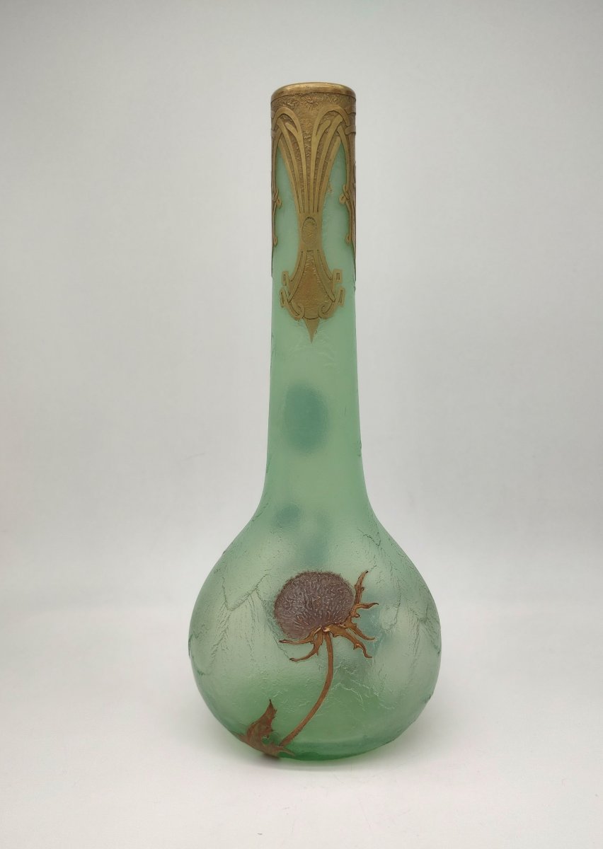 Montjoye pour Legras - Vase à décor de Chardons-photo-2