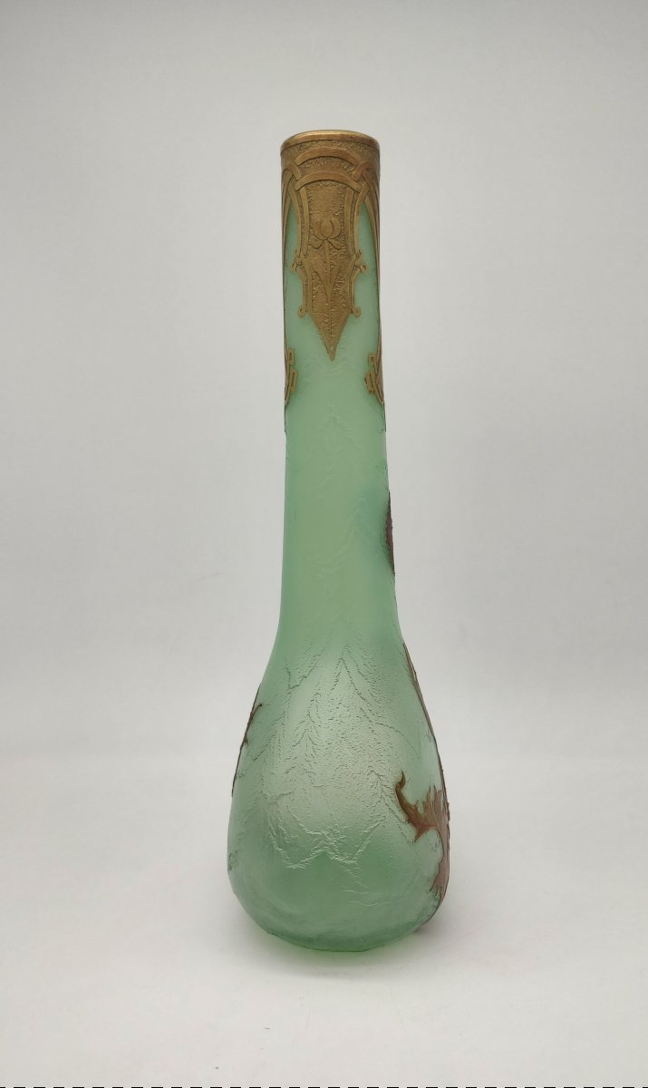 Montjoye pour Legras - Vase à décor de Chardons-photo-2