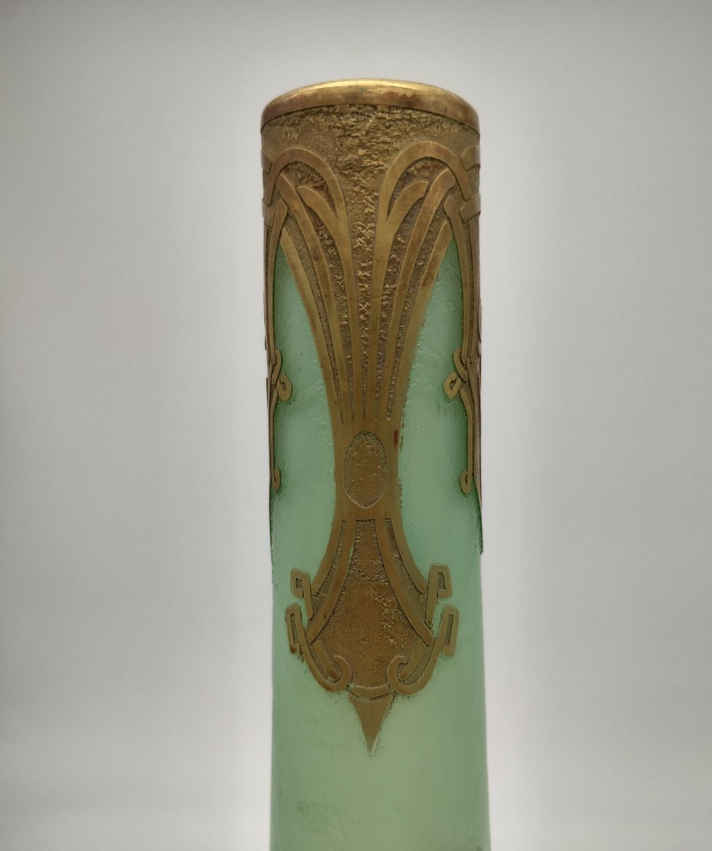 Montjoye pour Legras - Vase à décor de Chardons-photo-4